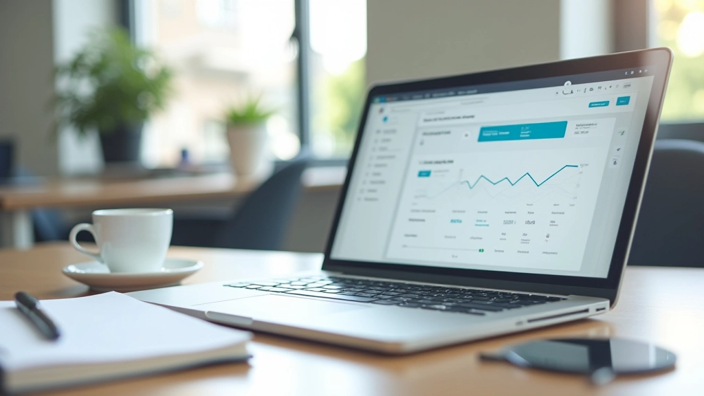Finanzielle Planung mit modernem Dashboard und Grafiken auf dem Bildschirm
