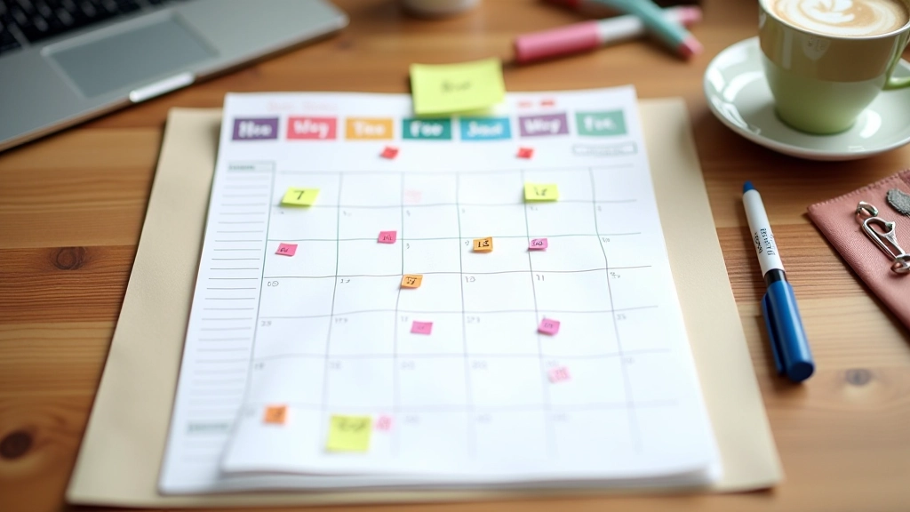 Wandkalender und Planer für Zahlungstermine und Finanzplanung